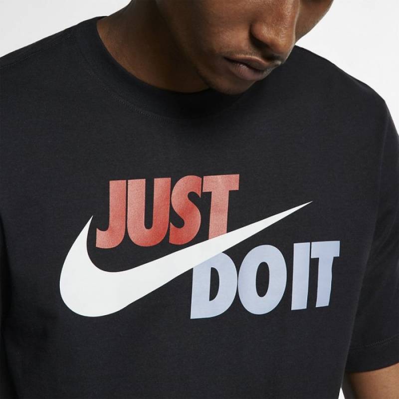 Man T-Shirt Nike Just do it - red/modrá/white
