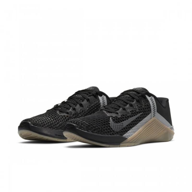 Man training Shoes Nike Metcon 6 - Black/Iron Grey-Gum Dark Brown