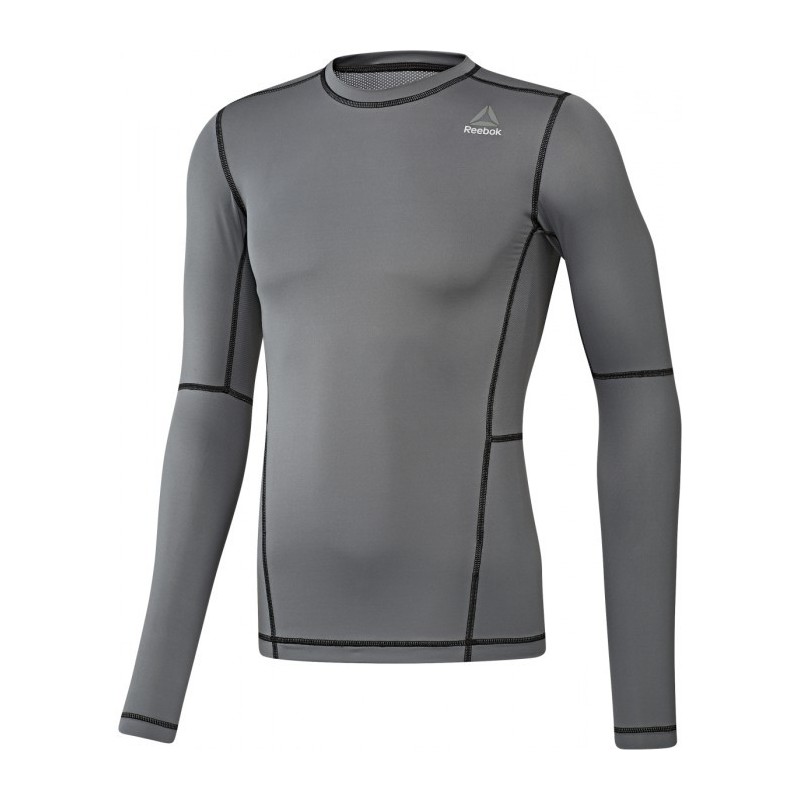 Man T-Shirt WOR COMPR LO SLEEVE SOLID BK4179