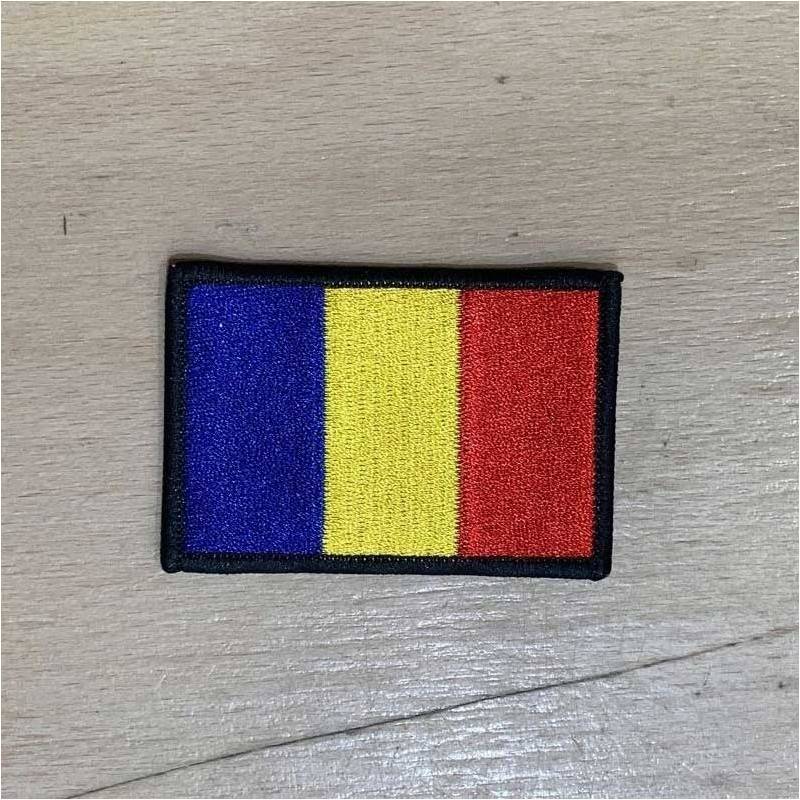Velcro patch Romanian flag 7 x 5 cm