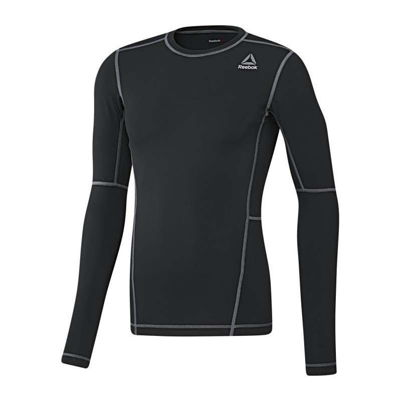 Man T-Shirt WOR COMPR LO SLEEVE SOLID BK4180