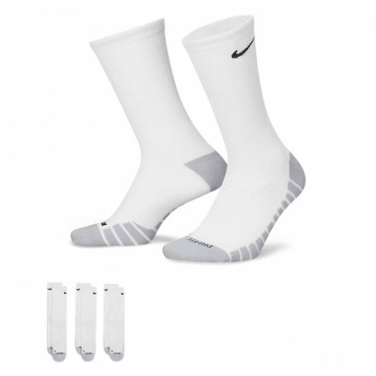 Nike tréninkové ponožky 3 páry white/wolf
