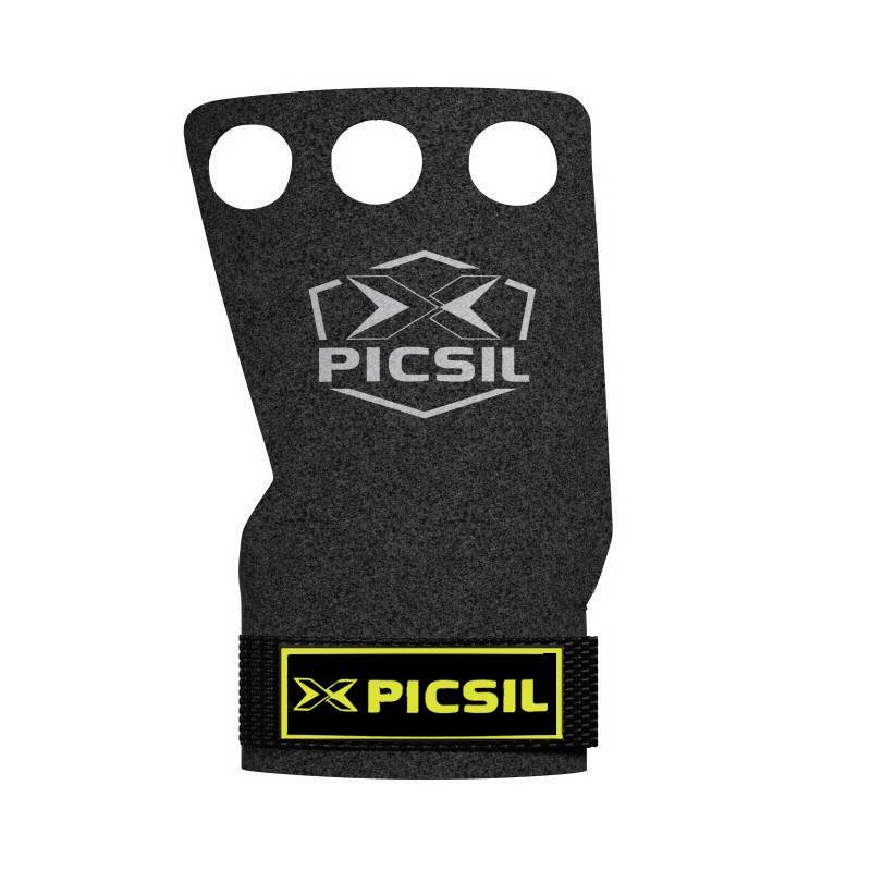 Grips Picsil Raven Grips - gray - 3 holes - black + yellow logo
