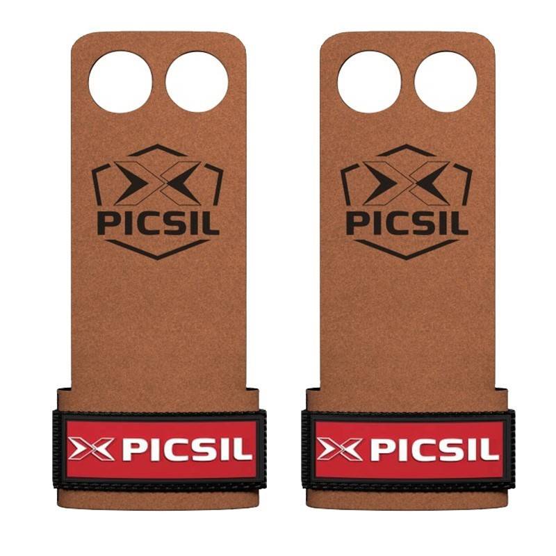 Mozolníky Picsil Raven Grips - 2 prstý - hnědý + červené logo