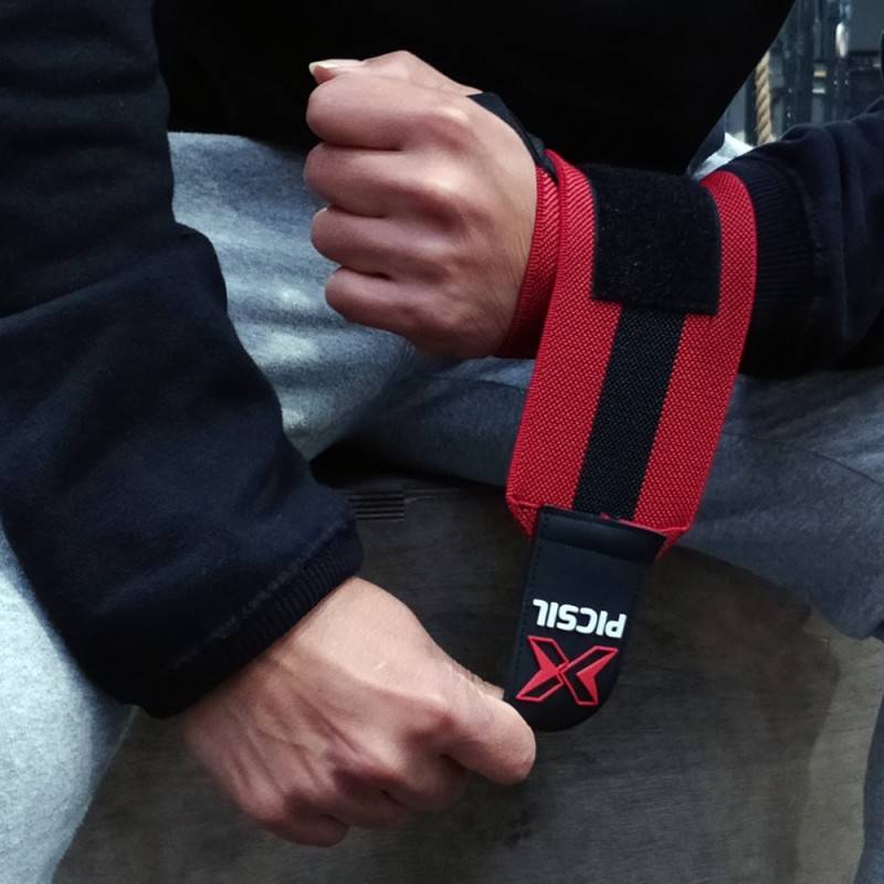 Zpevňovač zápěstí Wrist Wraps Picsil - červený