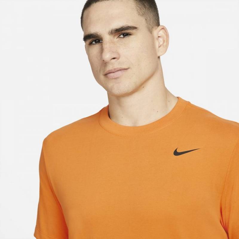 Man T-Shirt Nike DRY TEE DFC CREW - orange