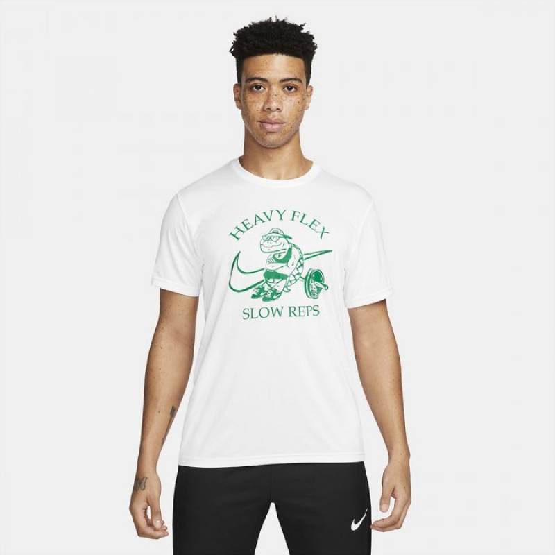 Man T-Shirt Nike Heavy flex - white