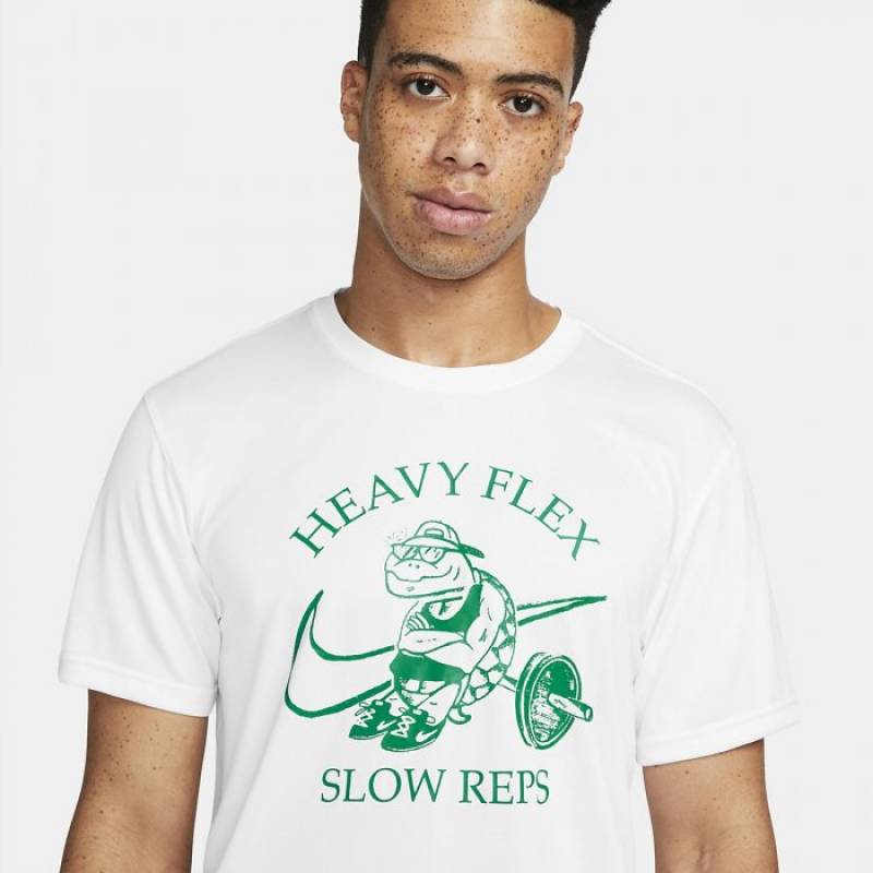 Pánské tričko Nike Heavy flex - bílé