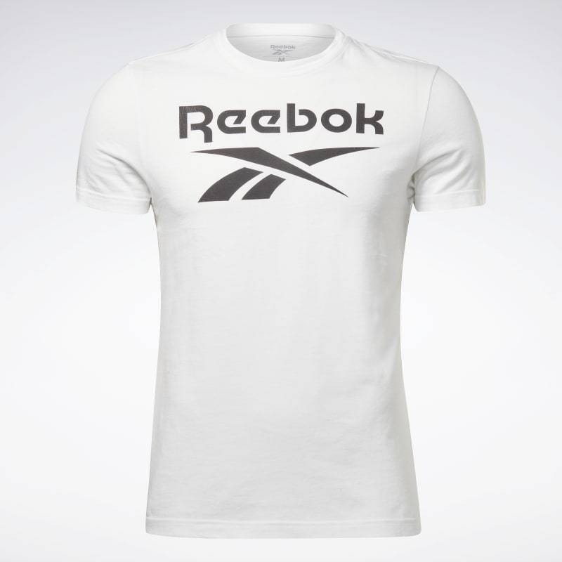 Man T-Shirt Reebok Big Logo - white