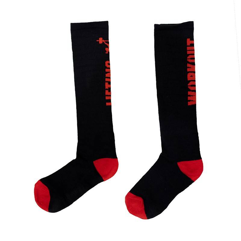 Weightlfiting knee socks WORKOUT - black/red