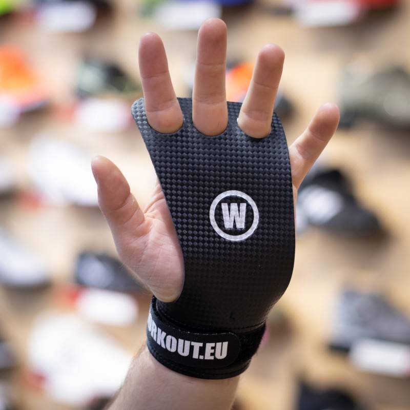 Mozolníky Workout Carbon 3-hole Grips - black