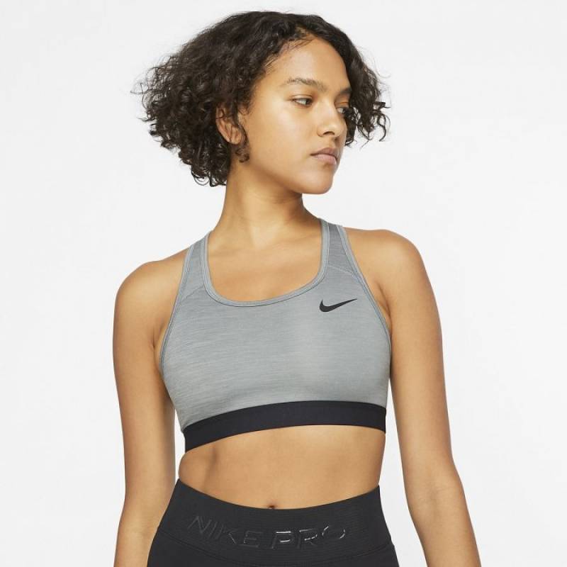 Woman Bra Nike Dri-Fit Swoosh - grey