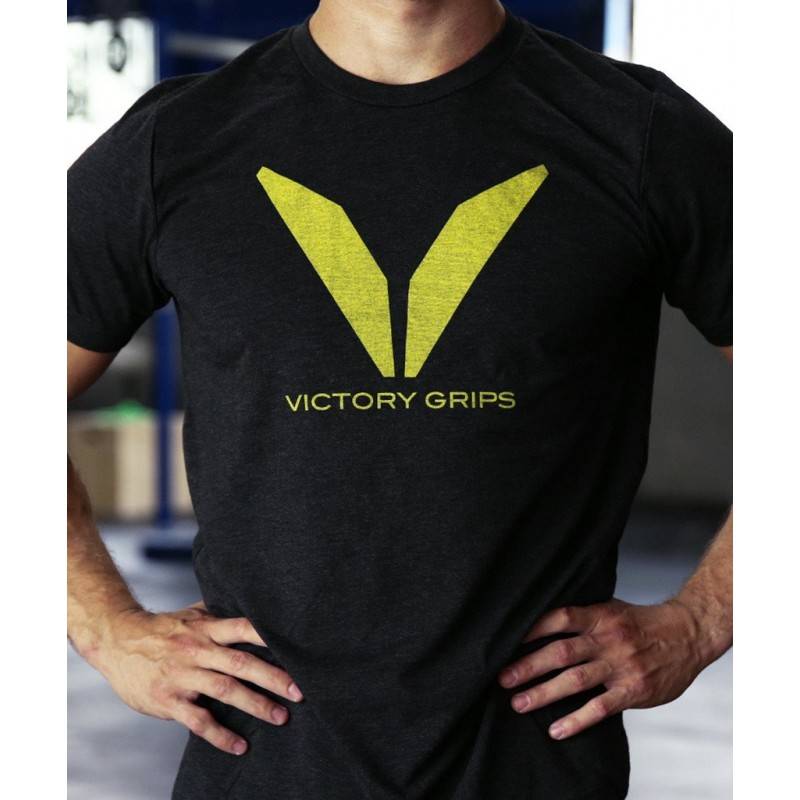 T-Shirt Victory Grips logo - yellow