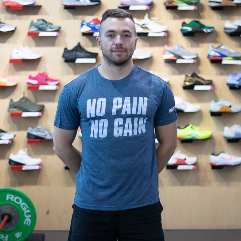 Tréninkové tričko WORKOUT No Pain No Gain - modré