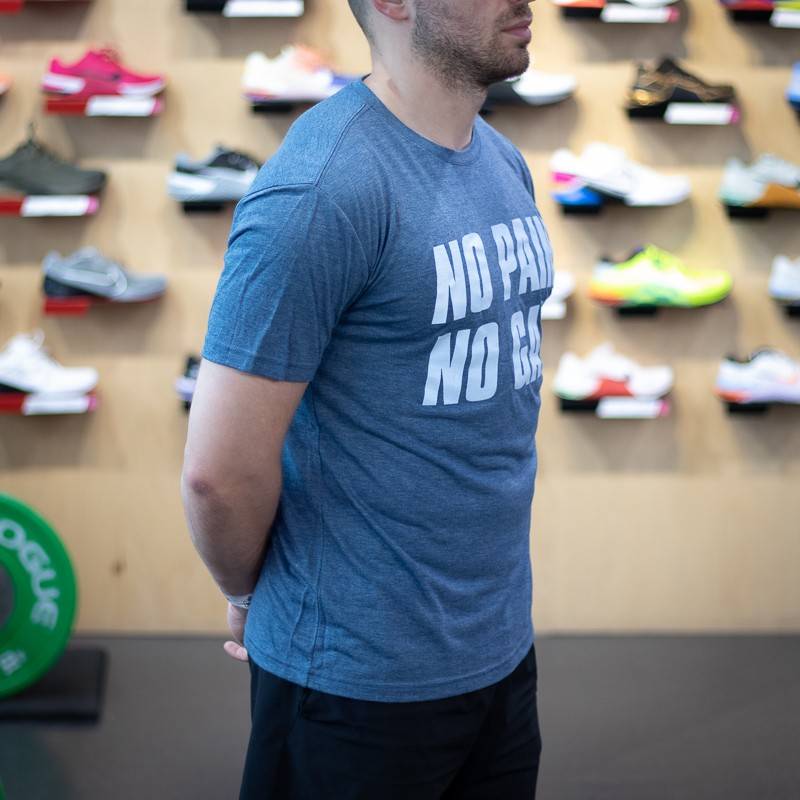 Tréninkové tričko WORKOUT No Pain No Gain - modré