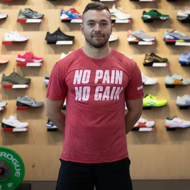 Tréninkové tričko WORKOUT No Pain No Gain - červené