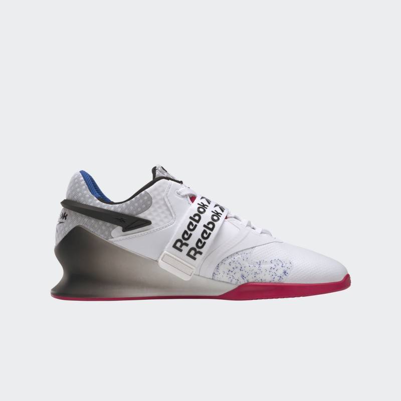 Man weightlifting shoesLegacy Lifter II - white/blue/red