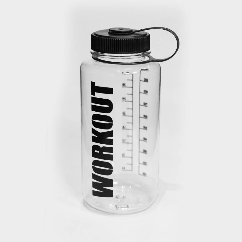 Láhev na pití WORKOUT 1000 ml - průhledná