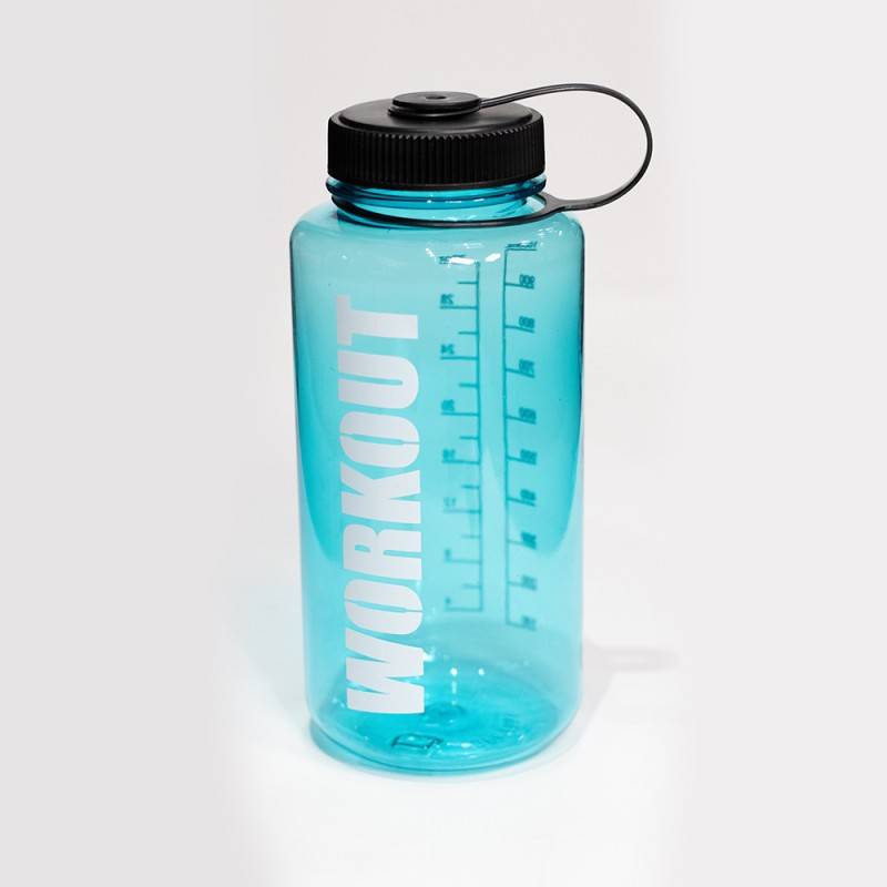 Trinkflasche WORKOUT 1000 ml - azurblau