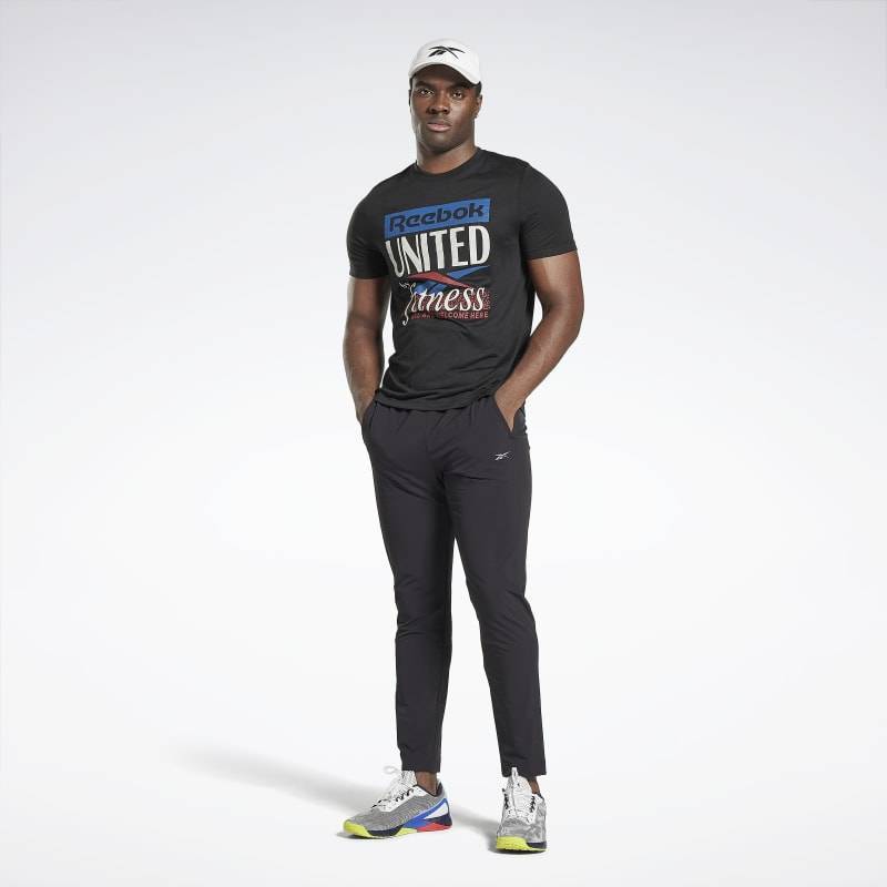 Man T-Shirt Reebok United - black