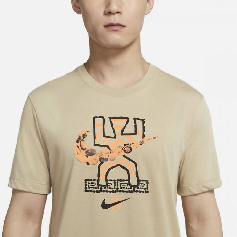 Man T-Shirt Nike - béžová