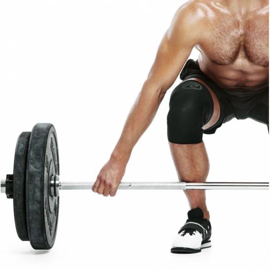 Rehband Dlouhá bandáž kolene RX 7 mm POWER MAX 30 cm - carbon/black