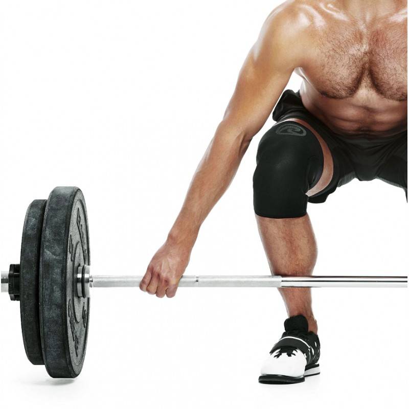 Dlouhá bandáž kolene RX 7 mm POWER MAX 30 cm - carbon/black