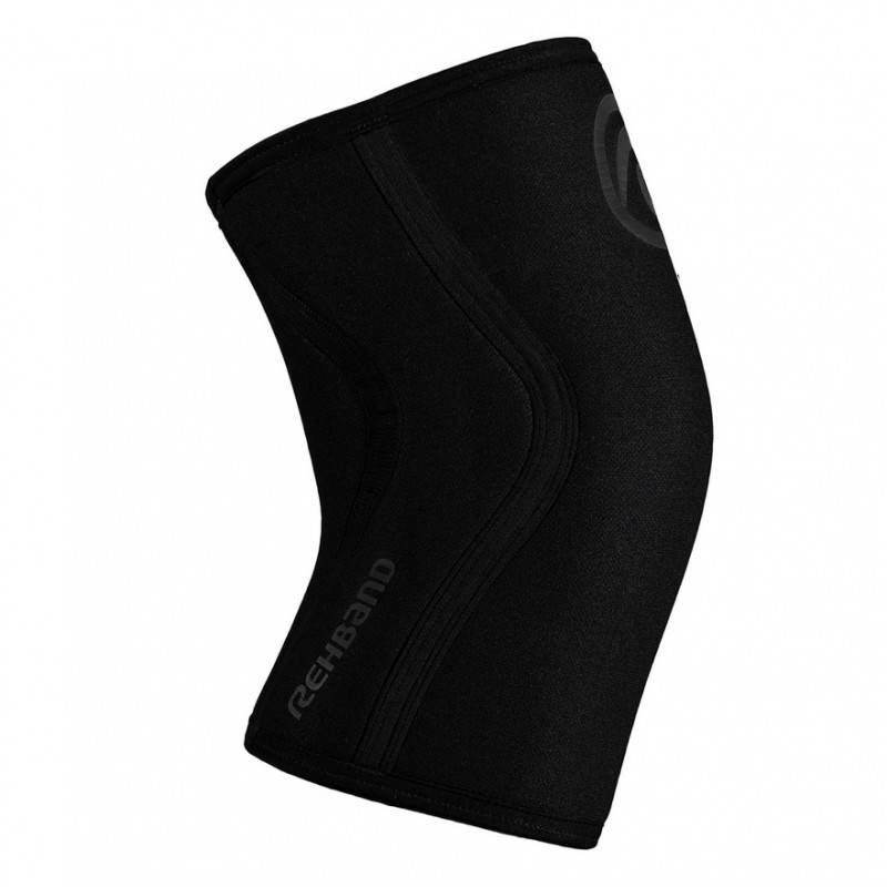 Long knee sleeve Rehband RX 7 mm POWER MAX 30 cm - carbon/black
