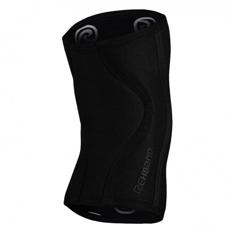 Long knee sleeve Rehband RX 7 mm POWER MAX 30 cm - carbon/black