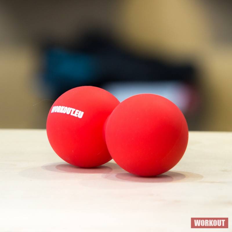 Massage ball Double Lacrosse ball WORKOUT - red