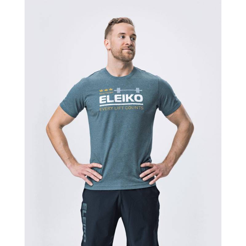 Man T-Shirt Eleiko Sign B - Rock Green