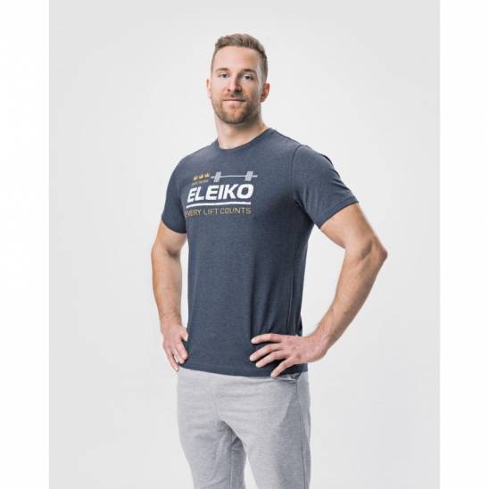 Eleiko tričko Sign B - SKy black