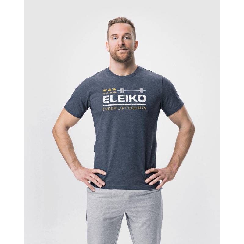 Herren-T-Shirt Eleiko Zeichen B - Himmel schwarz
