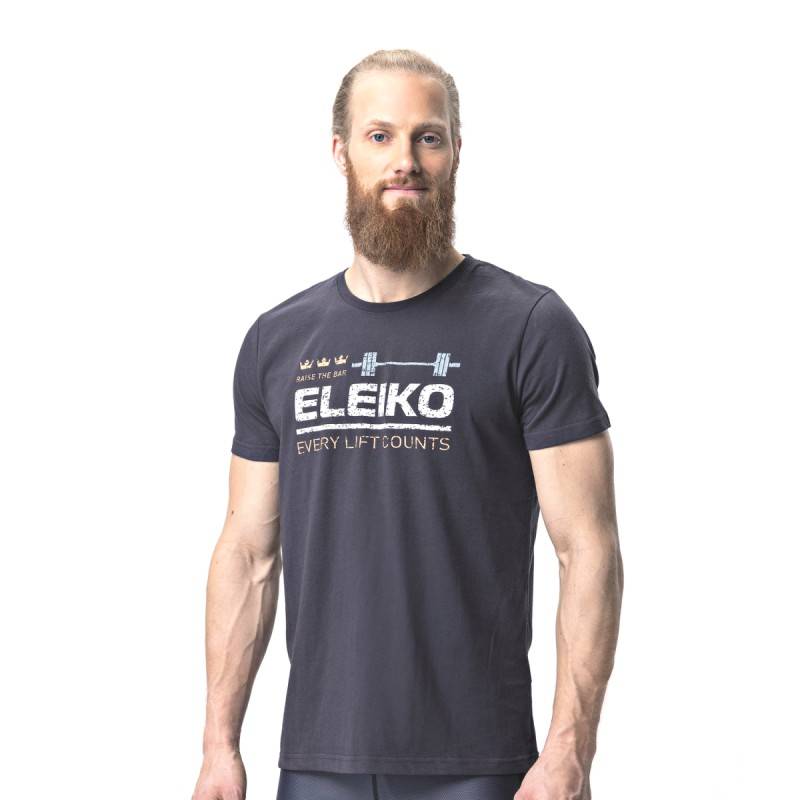 Man T-Shirt Eleiko Sign B - Strong grey