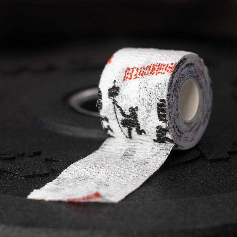 Set of 8 Thumb Hookgrip Tape WORKOUT - 7 m (white)