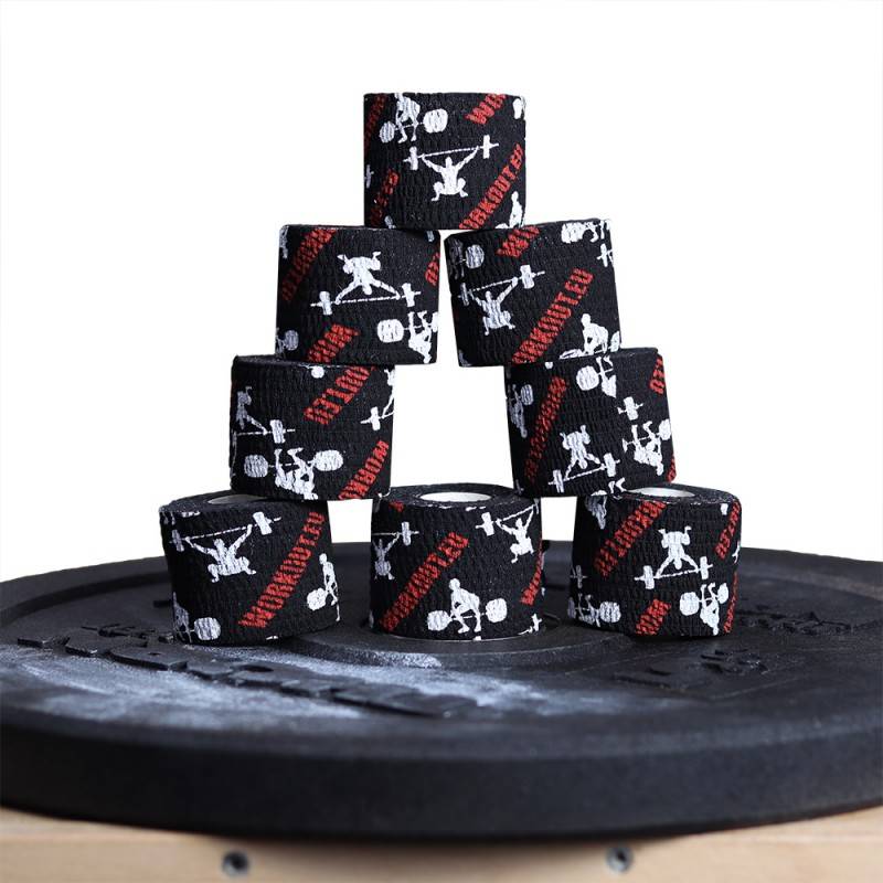 Set 8 ks Thumb Hookgrip tape WORKOUT - 7 m (černá)