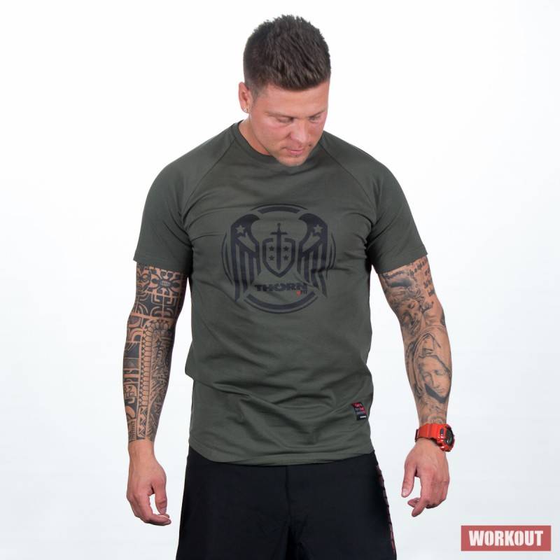 Pánské tričko ThornFit Wings Green