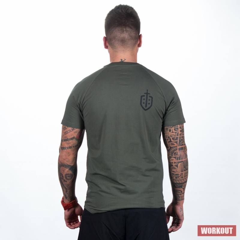 Pánské tričko ThornFit Wings Green