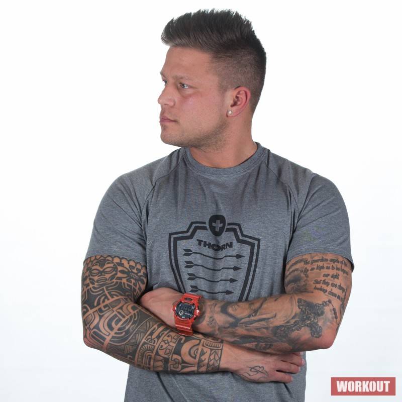 Man T-Shirt ThornFit Arrow Gray