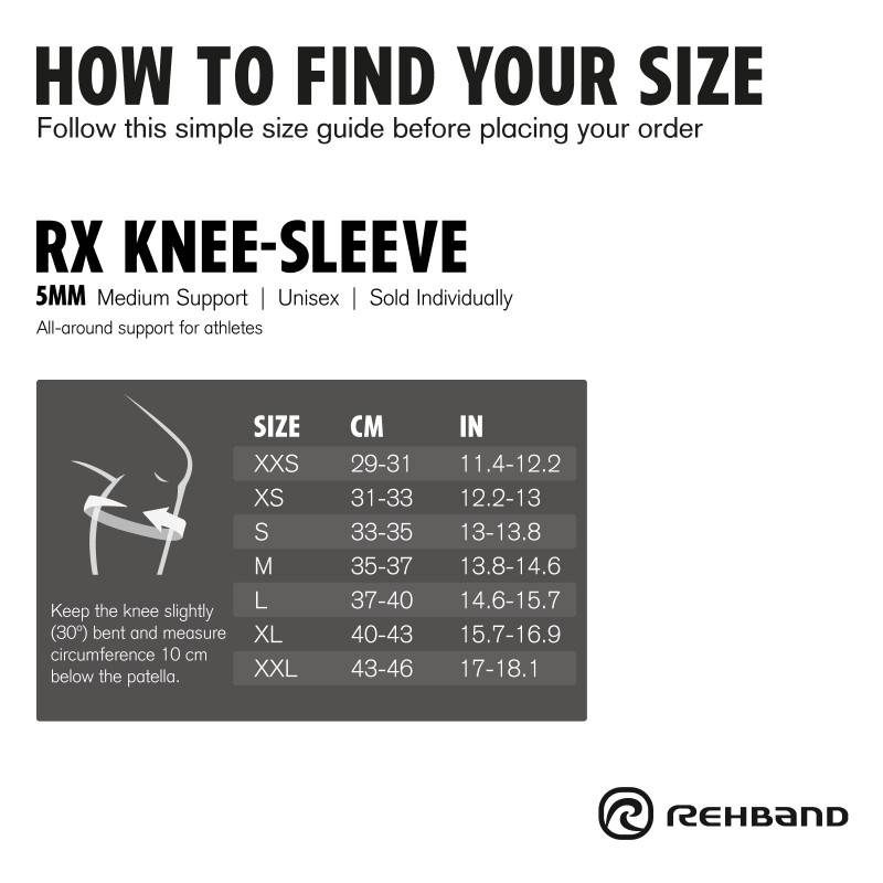 Bandáž kolene Rehband  RX 5 mm - silver/black
