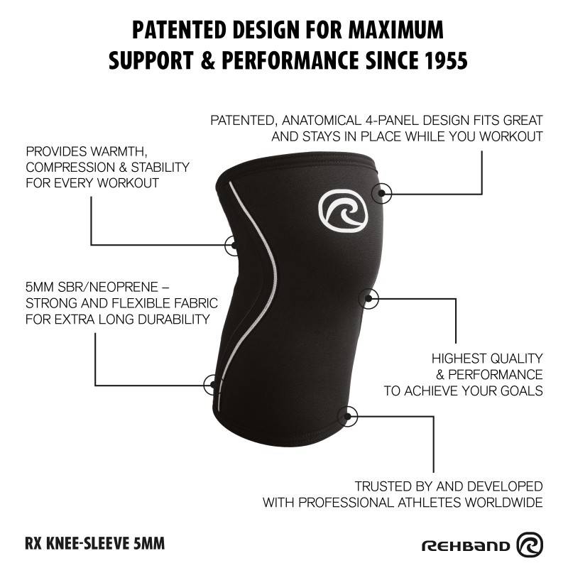 Knee sleeve RX 5 mm - copper/black
