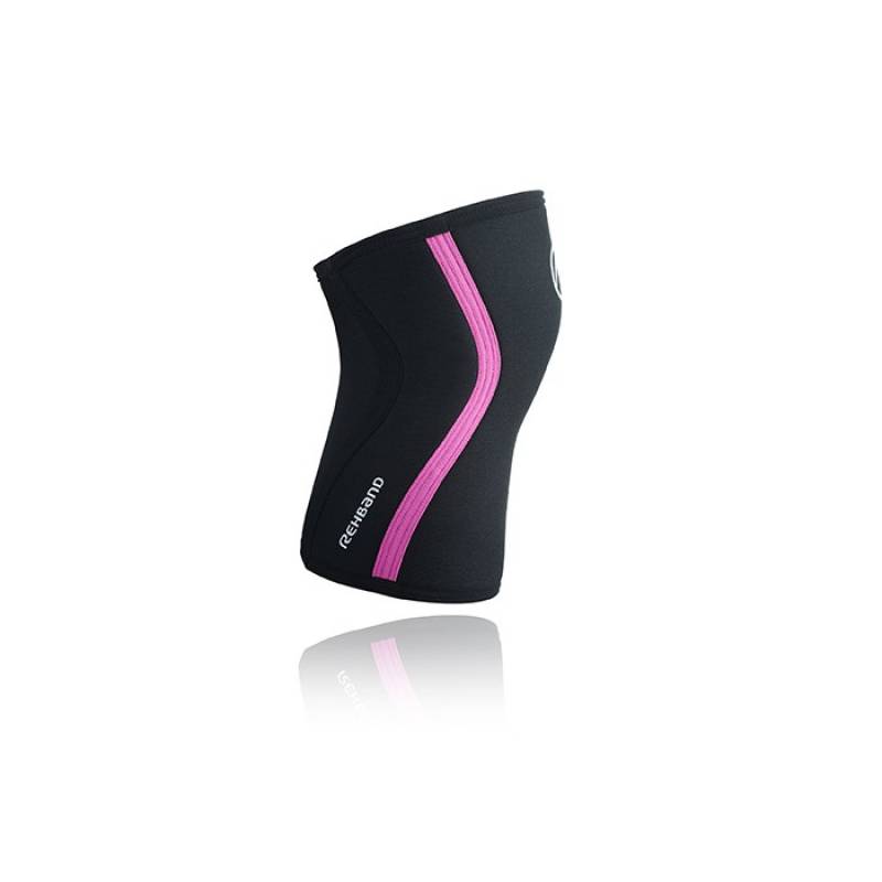 Knee bandage RX Knee Sleeve 7 mm - Black/Pink