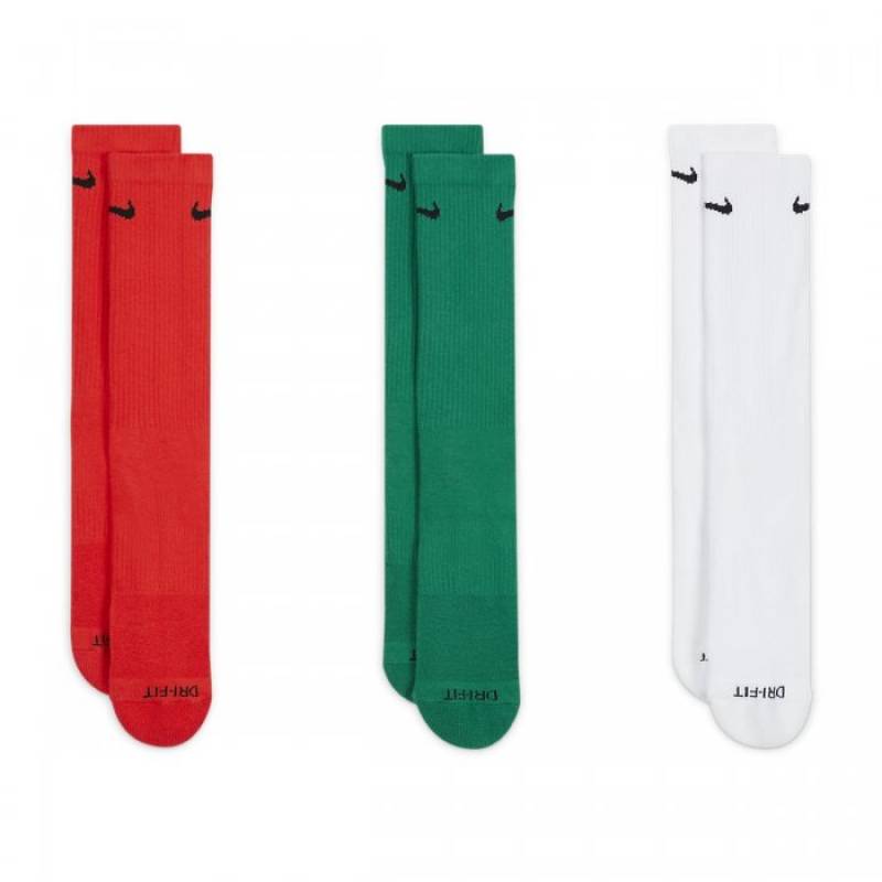 Tréninkové socks Nike white/green/orange