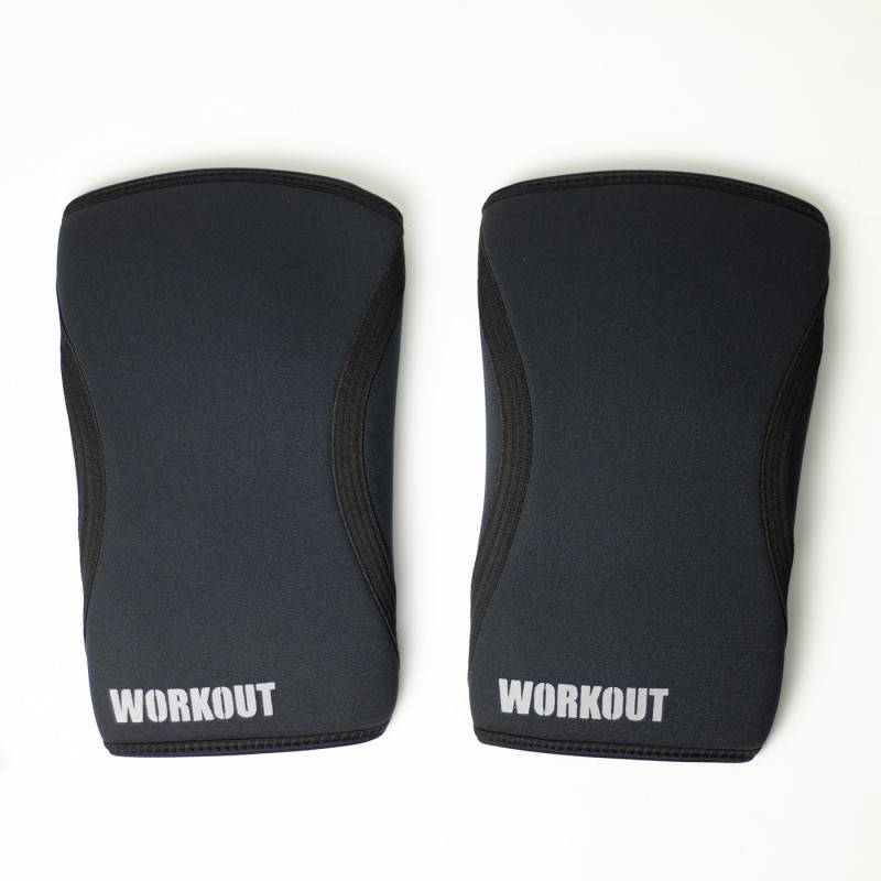 Bandáž kolene WORKOUT 9 mm - pár - černá