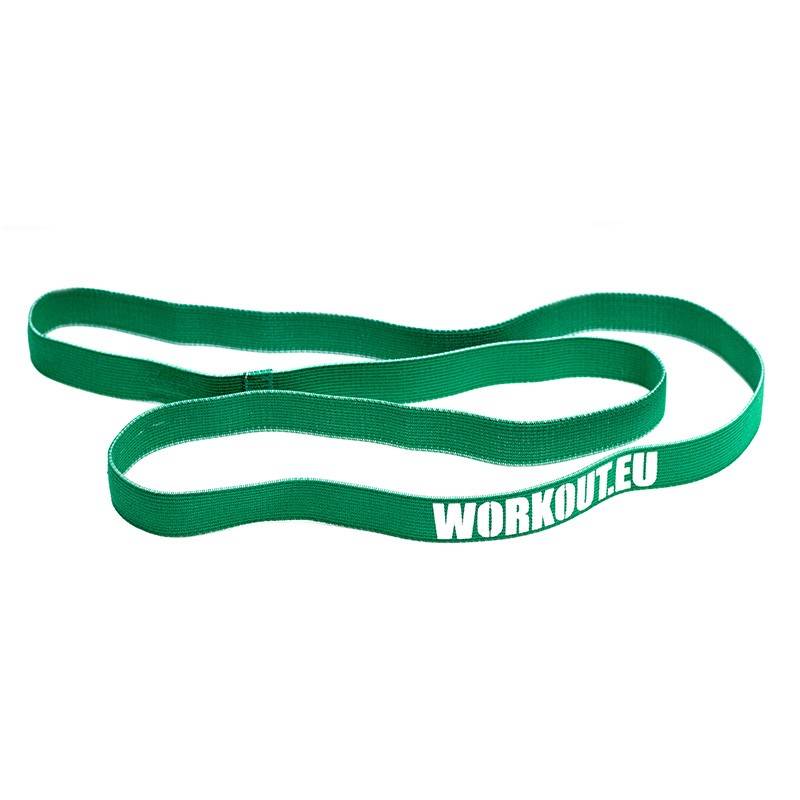 Dlouhá textilních odporová guma WORKOUT (41 kg) - zelená