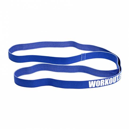 Dlouhá textilních odporová guma WORKOUT (50 kg) - modrá