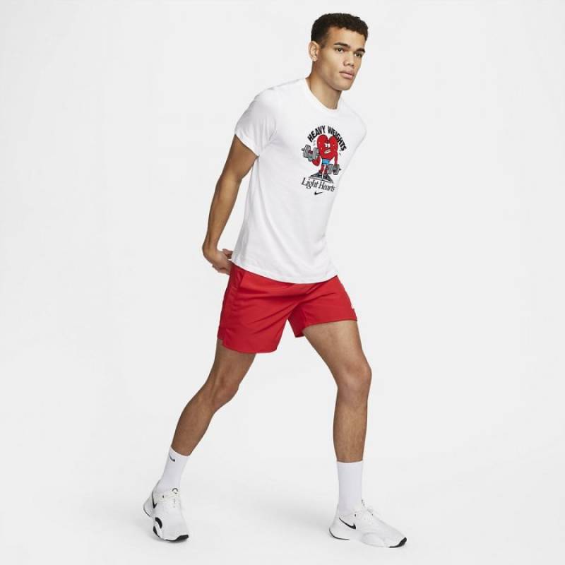 Man T-Shirt Heavy weights Light Hearts - white