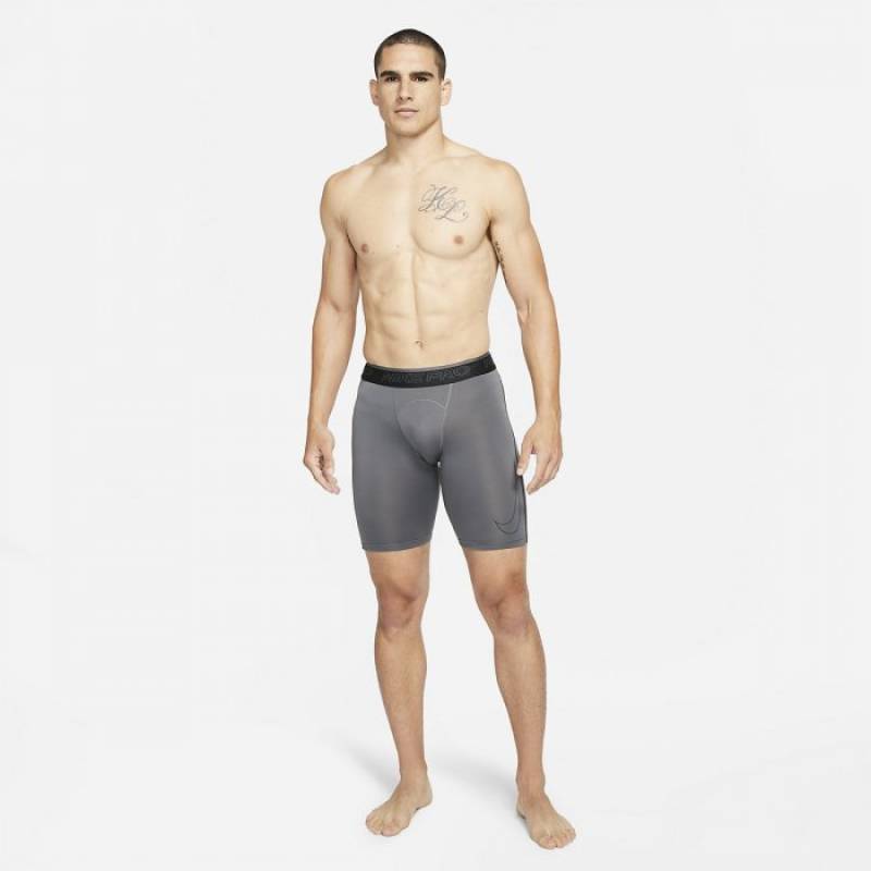 Pánské dlouhé šortky Nike Pro Dri-FIT šedé