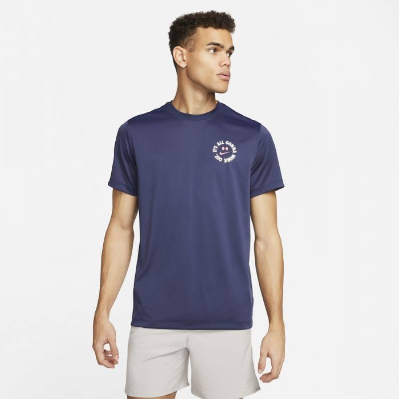 Man T-Shirt Nike Work out - Blue