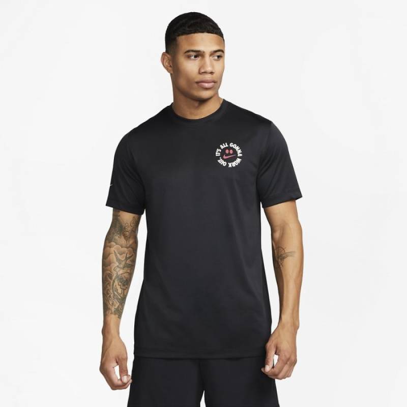 Man T-Shirt Nike Work out - black
